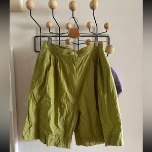 Ilana Kohn Green Pleated Shorts